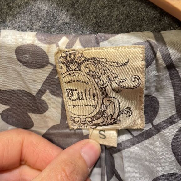 TULLE woman’s grey wool trench coat - Picture 5 of 9